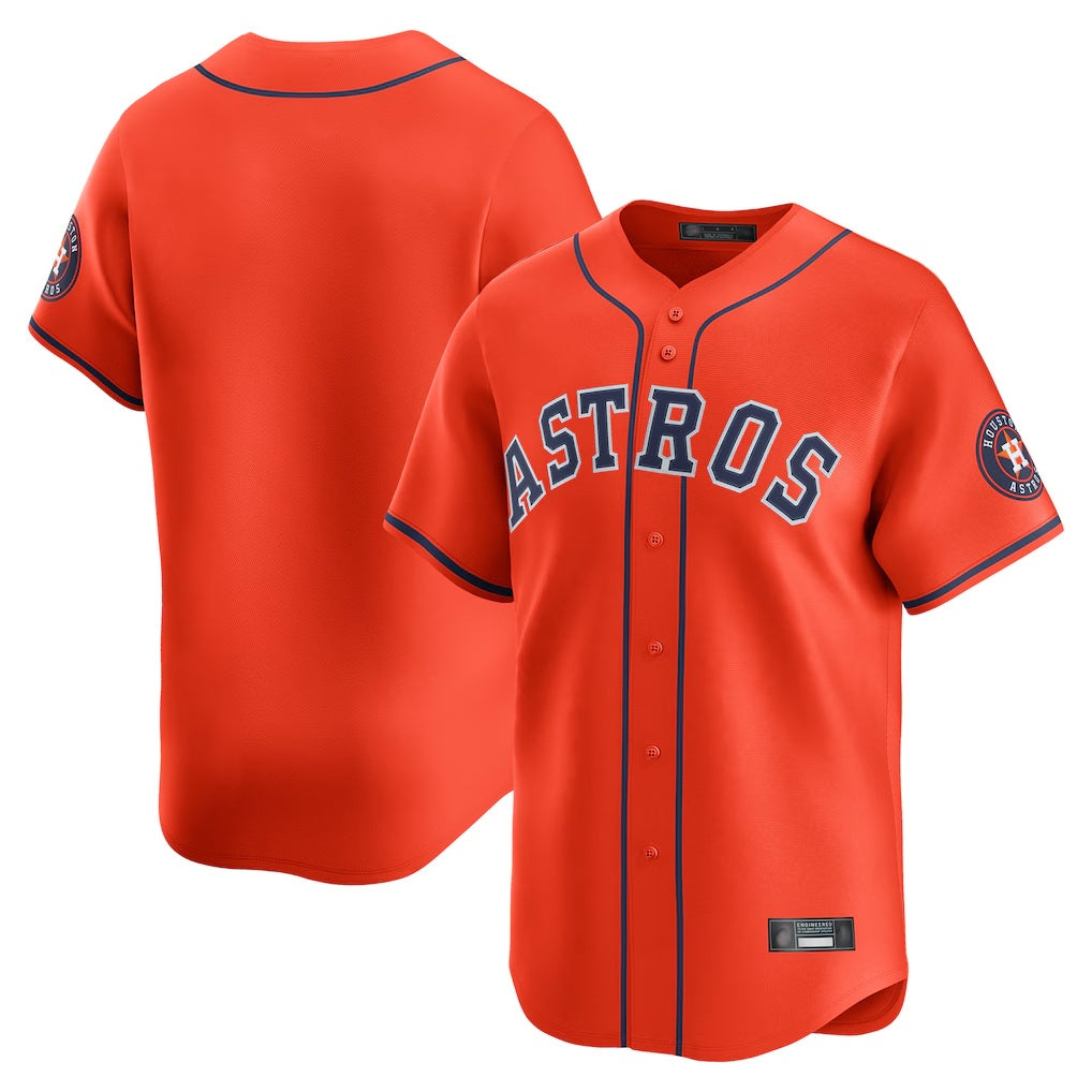 Houston Astros Blank Player Orange FEDASGOGE Home Limited  Stitched Jerseys