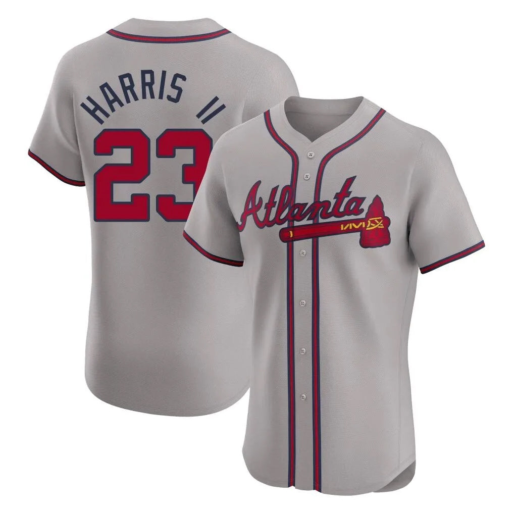 Atlanta Braves #23 Michael Harris II Player Gray FEDASGOGE Limited Elite Home Game Stitched Jerseys