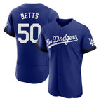 Los Angeles Dodgers #50 Mookie Betts Player Royal FEDASGOGE City Connect Elite Home Stitched Jerseys