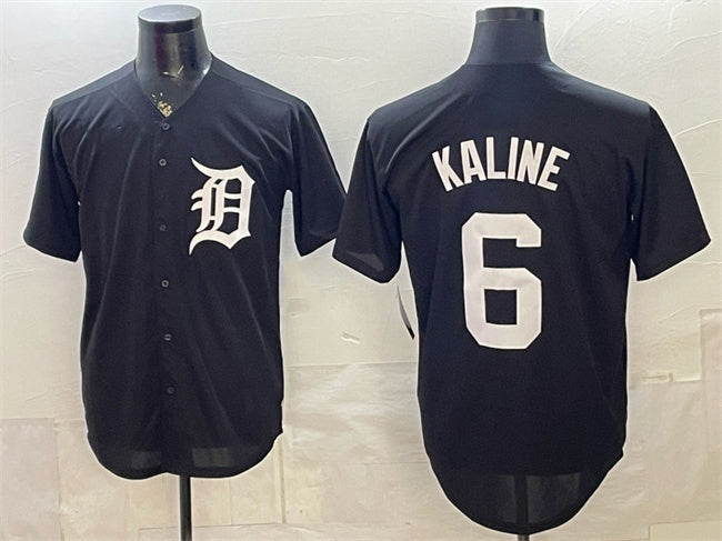 Detroit Tigers #6 Al Kaline Black FEDASGOGE Limited Stitched Jersey