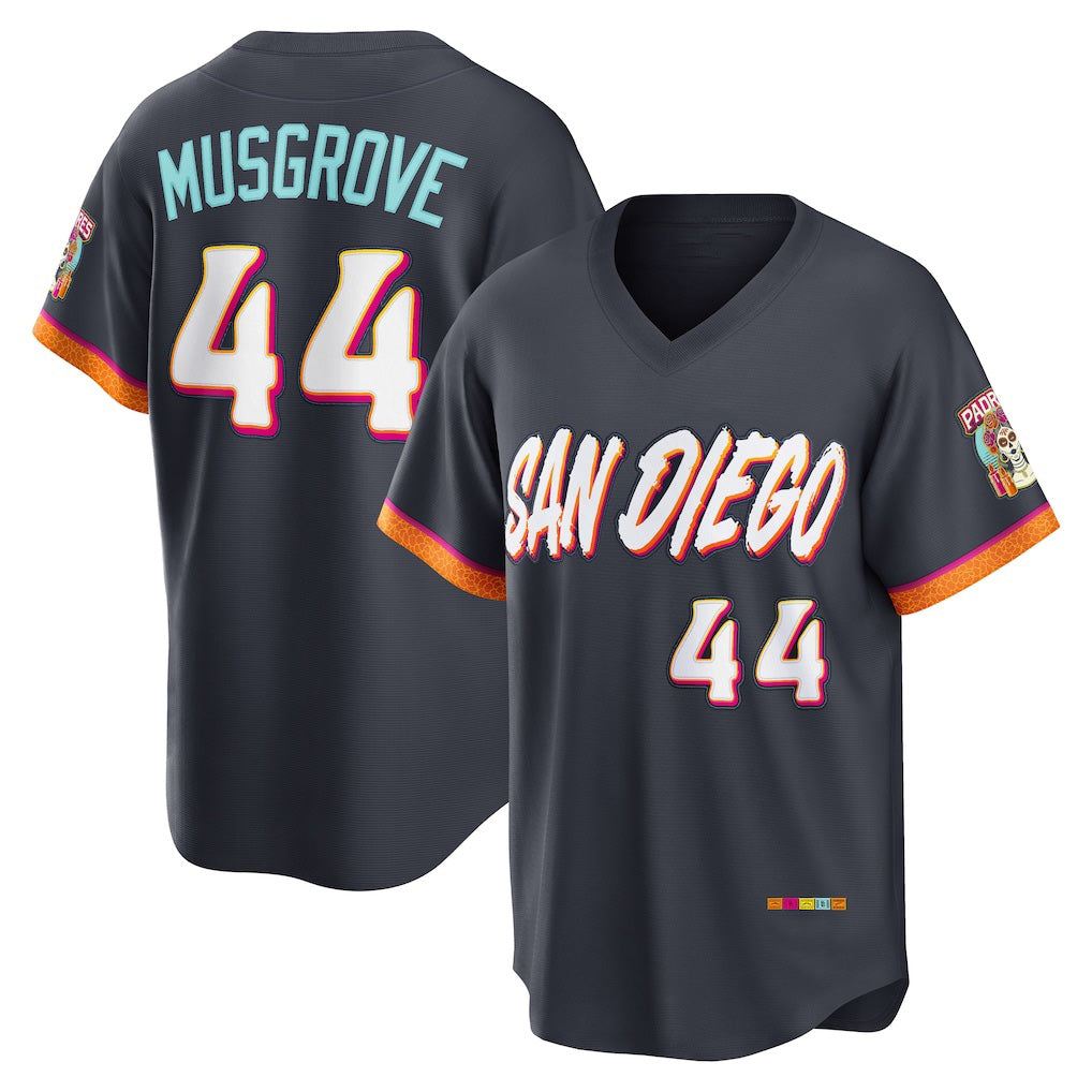 San Diego Padres #44 Joe Musgrove Obsidian FEDASGOGE 2026 City Connect Stadium Jersey