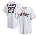 Houston Astros #27 Jose Altuve White FEDASGOGE 2022 World Series Home Stitched Jersey