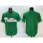 Philadelphia Phillies Blank Green FEDASGOGE Celtic Stitched Cool Base Jersey