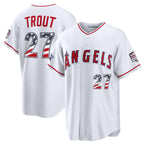 Los Angeles Angels #27 Mike Trout 2026 All-Star Edition Stars & Stripes White FEDASGOGE Stadium Jersey