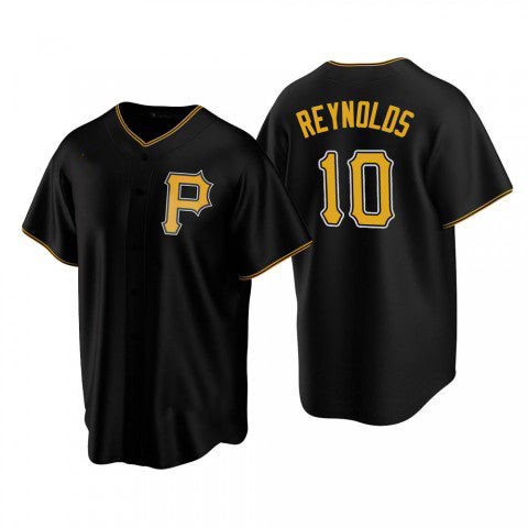 Pittsburgh Pirates #10 Bryan Reynolds Black FEDASGOGE Alternate Team Logo Cool base Jersey