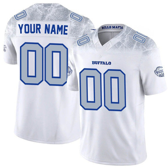 Custom B.Bills Active Player White FEDASGOGE 2025 F.U.S.E. ¡°Rivalries¡± Vapor Untouchable Limited Stitched Jersey