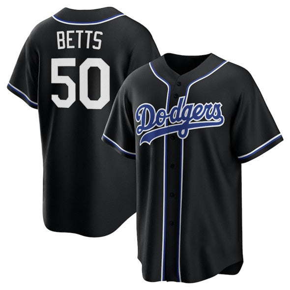 Los Angeles Dodgers #50 Mookie Betts Black FEDASGOGE Lights Out Limited Stitched Jersey
