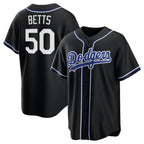 Los Angeles Dodgers #50 Mookie Betts Black FEDASGOGE Lights Out Limited Stitched Jersey