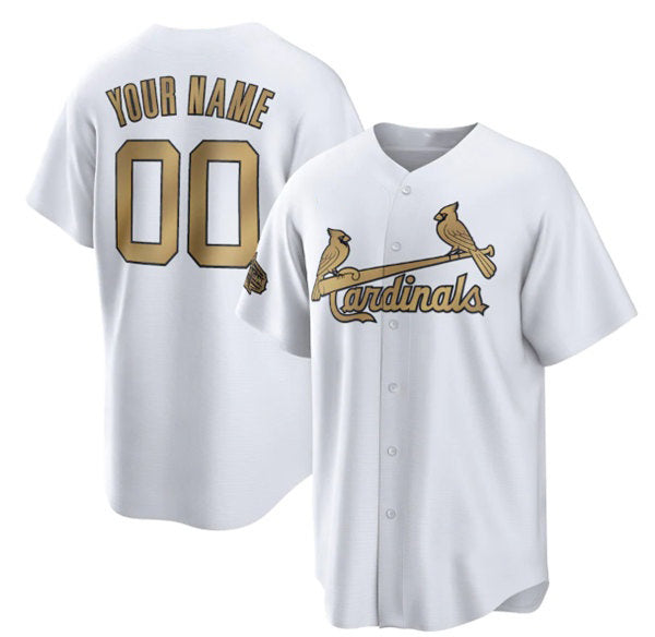 Custom St. Louis Cardinals Active Player 2022 All-Star Cool Base White FEDASGOGE Stitched Jersey