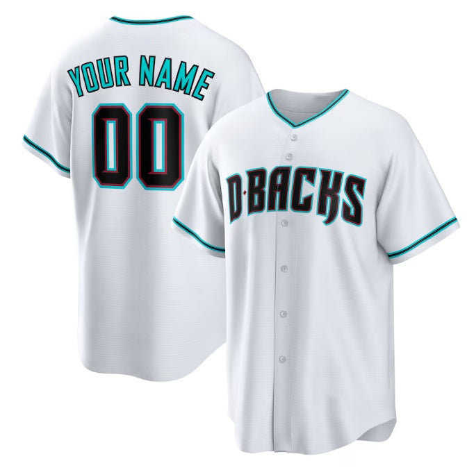 Custom Arizona Diamondbacks White FEDASGOGE Cool Base Stitched Jersey