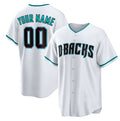 Custom Arizona Diamondbacks White FEDASGOGE Cool Base Stitched Jersey