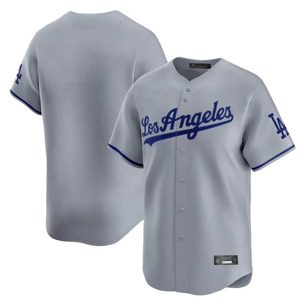 Los Angeles Dodgers Blank Player Gray FEDASGOGE Limited Game Stitched Jerseys