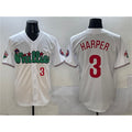 Philadelphia Phillies #3 Bryce Harper White FEDASGOGE Phanatic Limited Stitched Jersey