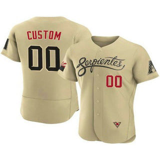 Custom Arizona Diamondbacks ACTIVE PLAYER 2021 Gold FEDASGOGE City Connect Flex Base Stitched Jersey