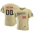 Custom Arizona Diamondbacks ACTIVE PLAYER 2021 Gold FEDASGOGE City Connect Flex Base Stitched Jersey