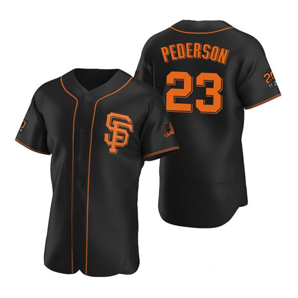 San Francisco Giants #23 Joc Pederson Black FEDASGOGE Flex Base Stitched Jersey