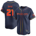 Houston Astros #21 Yainer Diaz Player Navy FEDASGOGE City Connect Home Limited Stitched Jerseys