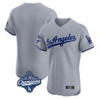 Los Angeles Dodgers Blank Player Gray FEDASGOGE Limited Elite Home World Series Meet Stitched Jerseys