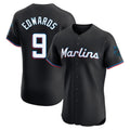 Miami Marlins #9 Xavier Edwards Player Black FEDASGOGE Vapor Home Limited Elite Stitched Jerseys