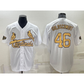 St. Louis Cardinals #46 Paul Goldschmidt White FEDASGOGE 2022 All Star Stitched Cool Base Jersey
