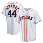 Houston Astros #44 Yordan ¨¢lvarez White FEDASGOGE Home Replica Player Jersey