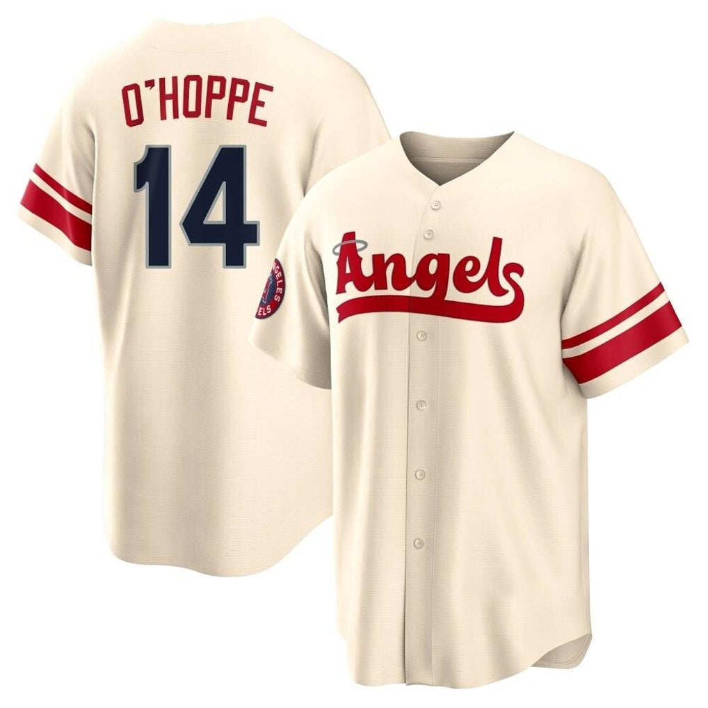 Los Angeles Angels #14 Logan O'Hoppe Player Cream FEDASGOGE City Connect Home Stitched Jerseys