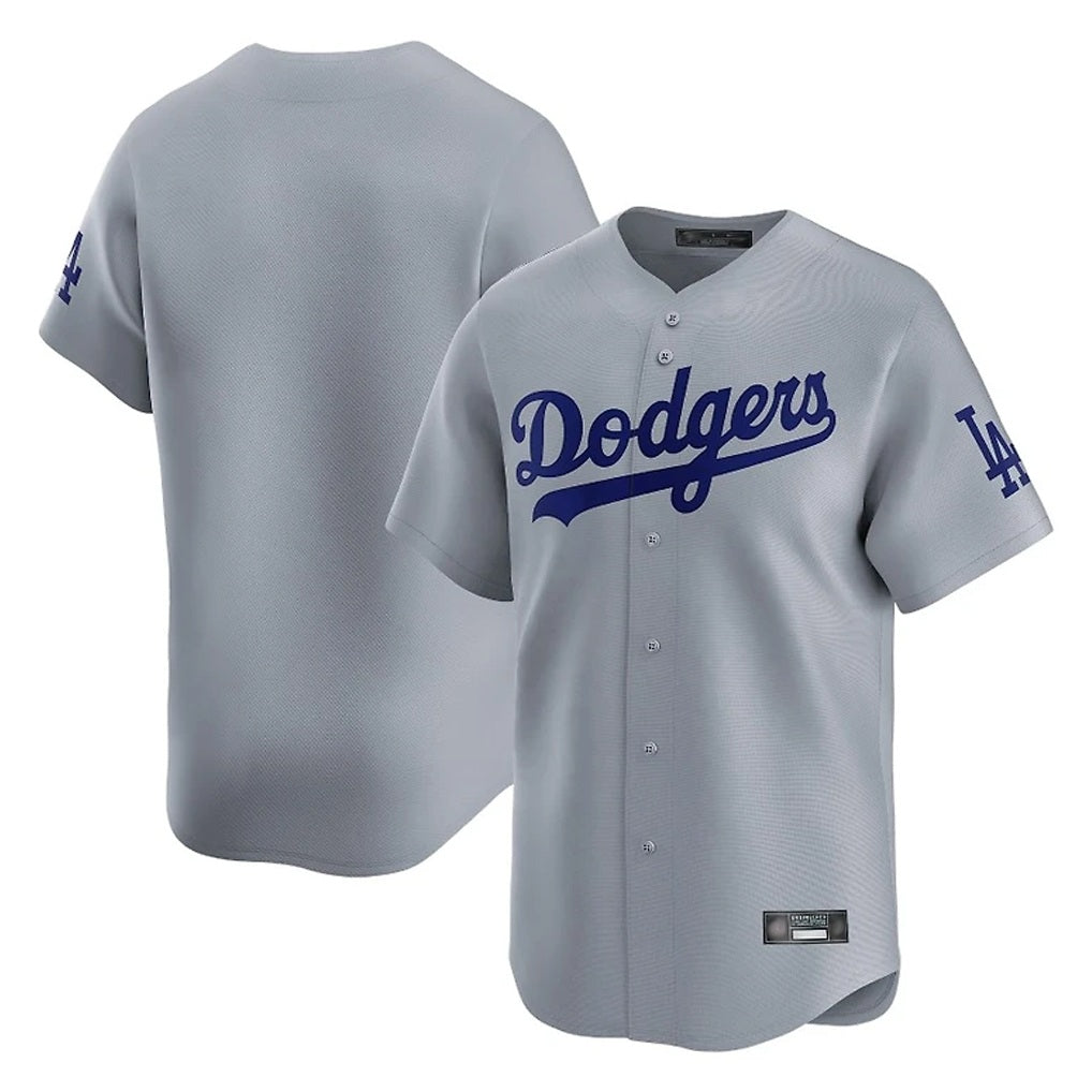 Los Angeles Dodgers Blank Player Gray FEDASGOGE Limited Home Stitched Jerseys