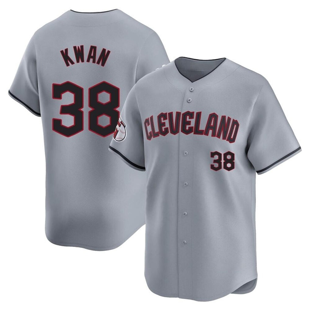 Cleveland Guardians #38 Steven Kwan Player Gray FEDASGOGE Road Limited Home Stitched Jerseys