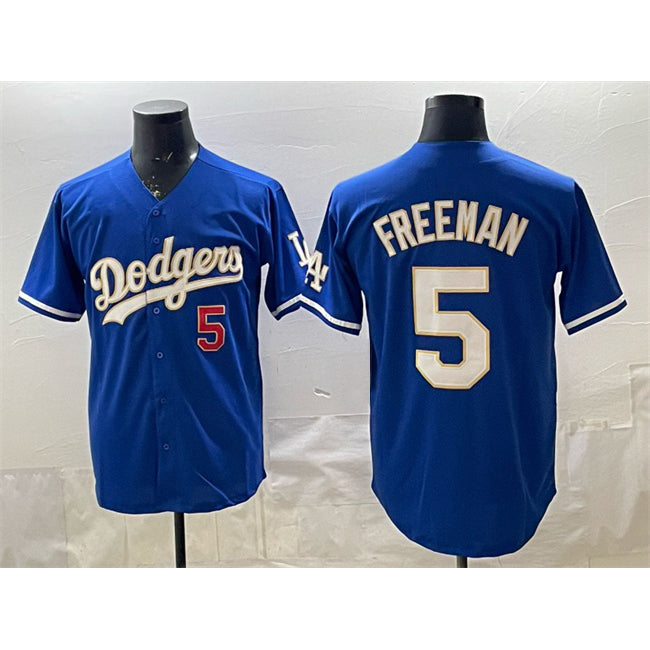Los Angeles Dodgers #5 Freddie Freeman Royal FEDASGOGE Limited Stitched Jersey