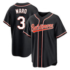 Baltimore Orioles #3 Taylor Ward Player Black FEDASGOGE Out Home Game Stitched Jerseys