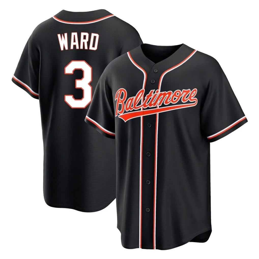 Baltimore Orioles #3 Taylor Ward Player Black FEDASGOGE Out Home Game Stitched Jerseys