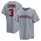 Washington Nationals #3 Dylan Crews Gray FEDASGOGE Road Replica Jersey