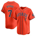 Houston Astros #7 Craig Biggio Player Orange FEDASGOGE Home Limited Stitched Jerseys