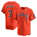 Houston Astros #7 Craig Biggio Player Orange FEDASGOGE Home Limited Stitched Jerseys