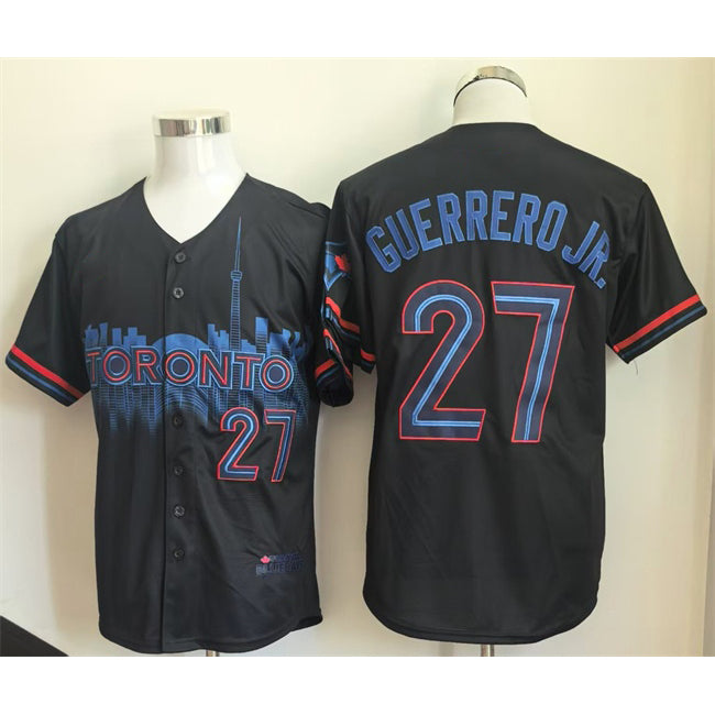 Toronto Blue Jays #27 Vladimir Guerrero Jr. Navy FEDASGOGE 2024 City Connect Limited Stitched Jersey