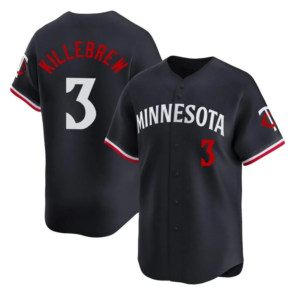 Minnesota Twins #3 Harmon Killebrew Player Navy FEDASGOGEHome Limited Stitched Jerseys