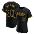 Atlanta Braves #30 Drake Baldwin Player Black FEDASGOGE Snake Skin City Limited Elite Home Game Stitched Jerseys
