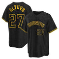 Houston Astros #27 Jose Altuve Player Black FEDASGOGE Snake Skin City Home Game Stitched Jerseys