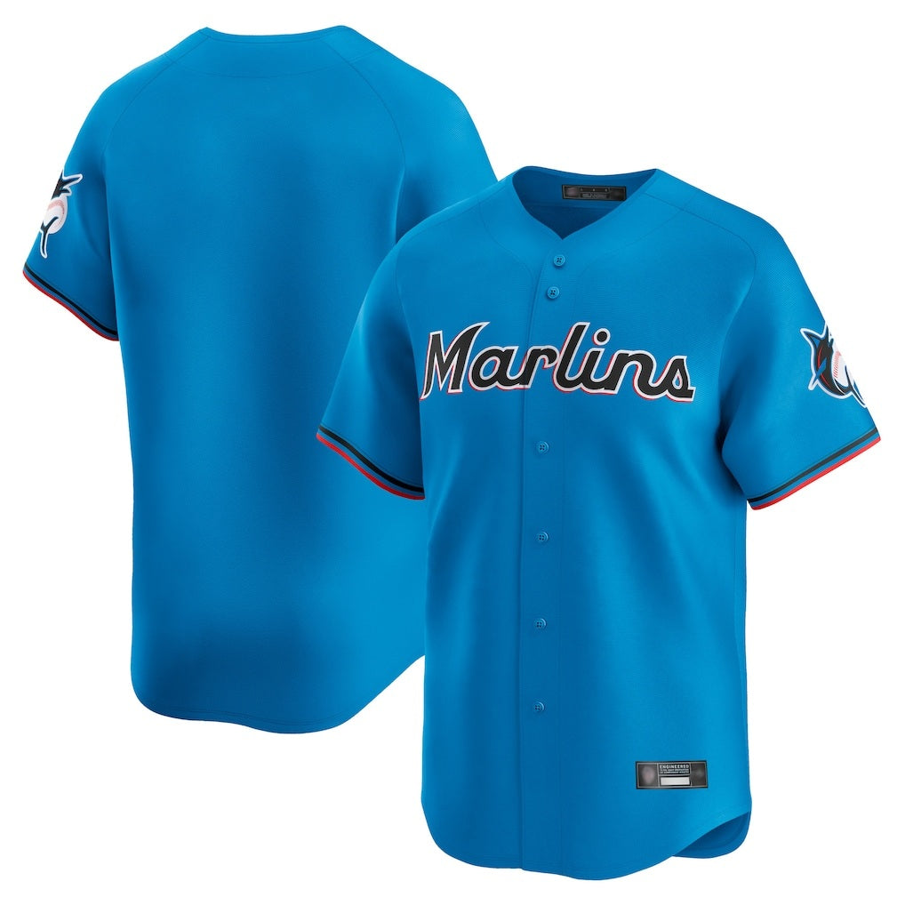 Miami Marlins Blank Player Blue FEDASGOGE Home Limited Stitched Jerseys