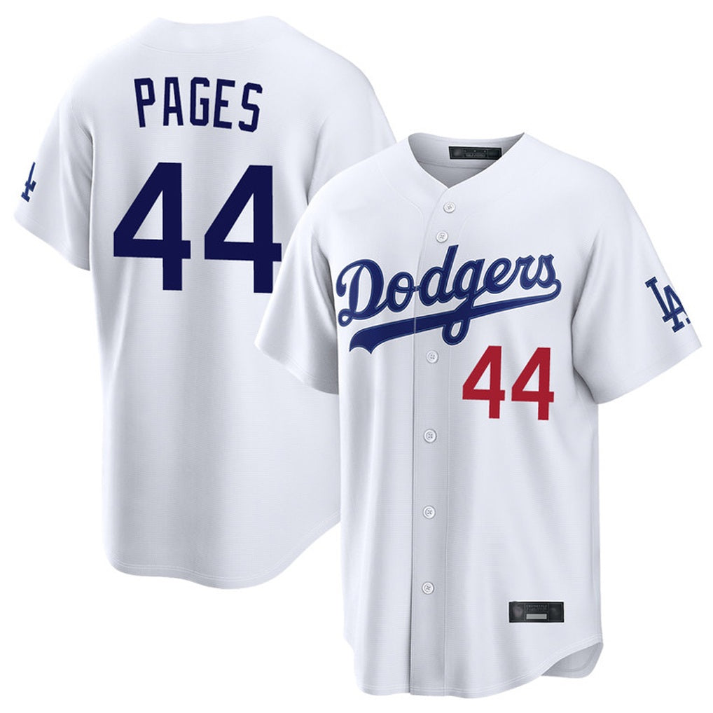 Los Angeles Dodgers #44 Andy Pages Player White FEDASGOGE Home Game Stitched Jerseys
