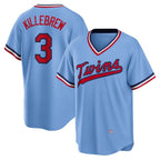 Minnesota Twins #3 Harmon Killebrew Light Blue FEDASGOGE Road Cooperstown Collection Player Jersey