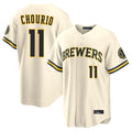 Milwaukee Brewers #11 Jackson Chourio Player Cream FEDASGOGE Home Limited Stitched Jerseys