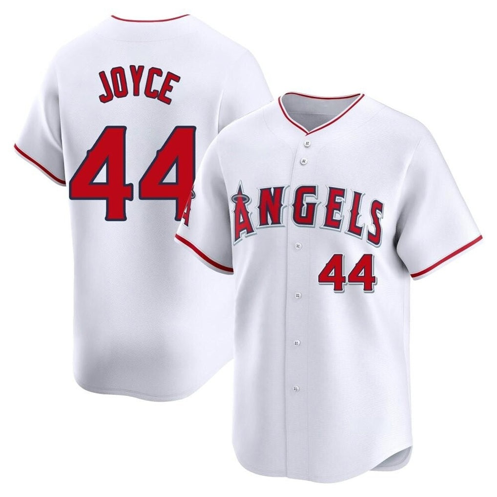 Los Angeles Angels #44 Ben Joyce Player White FEDASGOGE Limited Home Stitched Jerseys