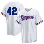 Texas Rangers #42 Jackie Robinson White FEDASGOGE Home 2025 Day Replica Jersey