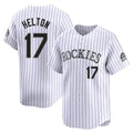 Colorado Rockies #17 Todd Helton Player White FEDASGOGE Limited Home Stitched Jerseys