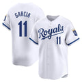 Kansas City Royals #11 Maikel Garcia Player White FEDASGOGE Alt Limited Home Stitched Jerseys
