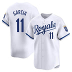 Kansas City Royals #11 Maikel Garcia Player White FEDASGOGE Alt Limited Home Stitched Jerseys