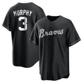 Atlanta Braves #3 Dale Murphy Player Black FEDASGOGE Home Game Stitched Jerseys