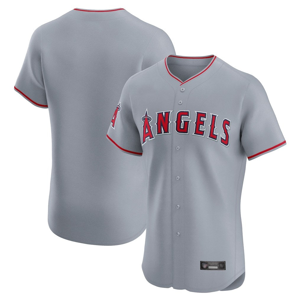 Los Angeles Angels Blank Player Gray FEDASGOGE Home Limited Elite Stitched Jerseys