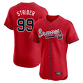 Atlanta Braves #99 Spencer Strider Player Red FEDASGOGE Limited Elite Home Game Stitched Jerseys
